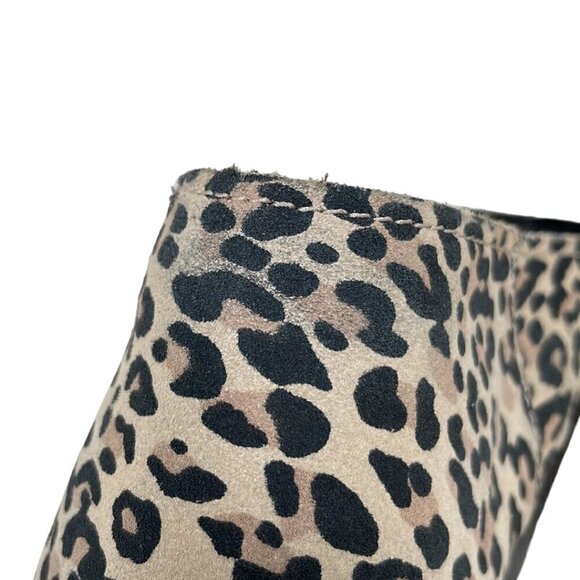 Dolce Vita Heels Bootie Shoes Cheetah Print Tan Black Size 7 - Picture 12 of 15